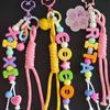 Cuentas Acrílicas Alfanuméricas de Colores con Agujero Grande Cuentas Tubulares Cubo de Cuentas Cadena para Celular DIY Accesorios de Joyería Decoración para Cordones