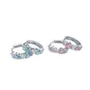 Pendientes de cobre ecológicos para todo el cuerpo, modernos, de dos colores, con circonita de corazón, estilo dulce y fresco, diseño curvo, ear cuff, pendientes de piercing