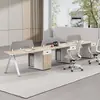 Pantalla de escritorio de oficina minimalista moderna estación de trabajo escritorio de computadora para empleados estación de trabajo para varias personas combinación de muebles para puestos de empleados