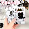 Gato Negro Carbono Magia Pegatina Espiral Cuaderno Portátil Lindo Mini A7 Cuaderno Estudiante Vocabulario Libro de Errores Venta al por Mayor