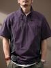 Camiseta de Manga Curta de Seda de Gelo Camisa Polo Masculina com Gola Vertical Verão Tendência Marca Jacquard Zíper Manga Meia Sleeve Americana Secagem Rápida Camiseta