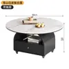 Nuevo Modelo 2026: Mesa de Té Móvil Lujosa y Elegante, Diseño Moderno de Mediados de Siglo, Adecuada para Sala de Estar, Uso Doméstico, Mesa de Té Redonda para Balcón
