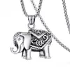 Acero inoxidable fundido retro clásico de un solo lado India Tailandia estatua de seis dientes colgante de collar hip hop para hombre joyería