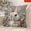 Funda de almohada para sofá transfronteriza, felpa corta agradable a la piel, funda de almohada de gato animal lindo, funda de cojín para sala de estar, no incluye relleno