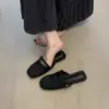 Meias-pantufas femininas de tecido para usar ao ar livre, novo estilo cool para noite de primavera-verão