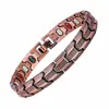 Pulsera Magnética de Cobre Rojo Antiguo Galvanizado con Patrón de Tortuga de Amazon, Pulsera Magnética Desmontable para Hombre, Venta al por Mayor Transfronteriza