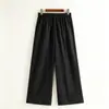 Outono de 2026 Novo Estilo Chinês Calça Masculina de Sarja de Algodão e Linho Reta de Perna Larga, Tamanho Grande, Solta, Lavada Vintage e Desgastada Longa