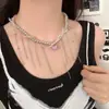 Colar Coração com Franjas e Contas em Camadas Doce e Cool Sexy Corrente de Clavícula Acessórios Exagerados Punk de Luxo Acessível de Nicho para Mulheres
