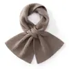 Bufanda cálida nueva de cachemir con diseño de trenza cruzada, forma de lazo simple, exquisita y compacta, cálida y a prueba de frío