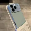 Adequado para a Nova Capa de Celular Estilo Ins Cinza Titânio com Textura de Lichia para Apple 17 Pro iPhone