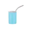 Taza mini de acero inoxidable de 3 oz para licores, taza de coche portátil, taza de café con pajilla de vacío para sublimación