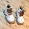Botas de Cuero para Niñas 2026 Nuevas Botas Martin de Invierno para Niños Botas de Algodón Cálido con Peluche para Niñas Niños Medianos y Grandes Botines Bordados
