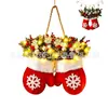 Meia de Natal transfronteiriça novo produto Guirlanda de Meia de Natal Guirlanda de luva de Natal artesanato de resina com luz