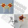 Boda Boda Novia Envoltura Material de Flor Papel de Regalo Tarjeta Patrón de Traje Molde de Papel Corona de Pelo Presionar Ramillete Grupo Abanico Feliz