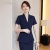 Traje Profesional de Verano de Manga Corta para Mujer, Blazer Pequeño con Pantalones, Uniforme de Trabajo para Gerente de Hotel, Recepción, Joyería, Atuendo de Negocios