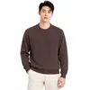 Estilo Old Money para Hombre de Punto Redondo para Primavera y Otoño Hombre 2026 Nueva Camiseta Texturizada Color Sólido Capa Base Suéter de Manga Larga