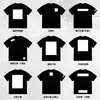 Camiseta Lavada con Pedrería Personalizada OEM/ODM para Hombre de Algodón Puro Estilo Retro Americano Hip-Hop Street Holgada Moderna de Manga Corta