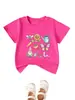 Amazon eBay Estação Independente Fofa Divertida Roupas Infantis Novo Estilo Abelha Girassol Velho Camiseta de Gola Redonda Manga Curta