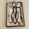 Bufanda de Seda Minimalista Estampado Paisley, Collar de Piedra Ojo de Tigre Flor Gota de Agua para Mujer, Cadena para Clavícula de Moda Versátil de Lujo Ligero