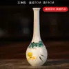 Novo Estilo Zen Chinês Pequeno Vaso Conjunto de Chá Decorações de Mesa Vaso de Jade Arranjo de Flores Cerâmica Decoração de Casa Medieval Sensação de Alto Padrão