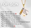 Collar de Acero de Titanio, Popular en Europa y América, Collar con Forma de Libro de Carta de Amor Grabada, Collar con Forma de Sobre de Carta de Amor Abrible, Cadena para Clavícula