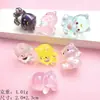 Hielo a través de gato de dibujos animados saludando pegamento de crema diy pasador hecho a mano joyería llavero material accesorios de resina venta al por mayor
