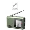 Radio pura multibanda transfronteriza para personas mayores, radio semiconductora portátil mini recargable con manivela manual para exteriores