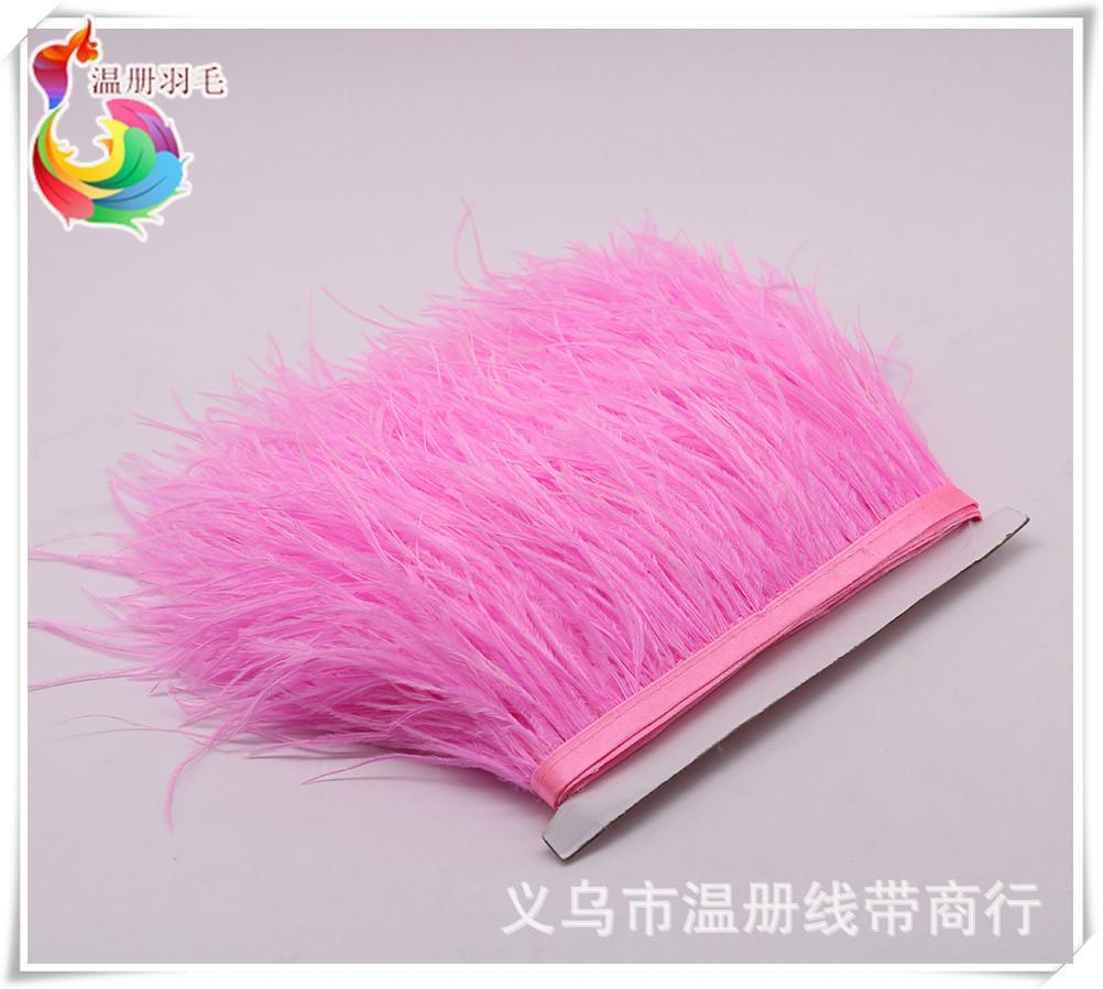 5 dark pink ostrich feather fr