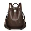 Mochila Leve de Viagem Pequena Mochila Feminina 2025 Nova Outono Couro Macio Casual Versátil Grande Capacidade Mochila Escolar