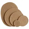 Jogos Americanos Muni de Linho Tecido Estilo Japonês, Tapetes de Mesa com Isolamento Térmico, Tapetes Anti-Queimadura, Porta-Copos, Tapetes para Panelas, Tapetes Grandes para Tigelas Domésticas