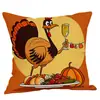 Funda de Almohada de Peluche de Pavo de Acción de Gracias de Amazon Funda de Cojín Decorativa para Sala de Estar de Casa Soporta Personalización