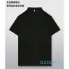 Uniforme de Trabalho de Negócios Americano para Deslocamento Verão Versátil Cor Sólida Manga Curta Camiseta Simples Camisa Polo Top Masculino