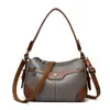 Bolso de Hombro Cruzado de Moda para Mujeres de Mediana Edad, Bolso de Hombro de Gran Capacidad, Bolso Cruzado de Colores Contrastantes de Moda