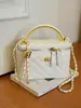 Bolsa Caixa Estilo Chanel para Mulheres 2026 Novo Verão Design de Nicho Bolsa Transversal Acolchoada com Corrente Bolsa de Mão Bolsa Saco