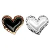 Botón Metálico de Amor Lado de la Axila Plisado Forma de Corazón Estilo Chanel Vestido Abrigo Botón Decorativo Suéter Traje Hebilla