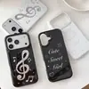 Estilo Coreano Nota Musical Hueca Gato KT para iPhone 17promax Apple 16 Agujero Grande Funda de Teléfono 15 Femenina Anti-caída