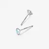 Pendientes de Diamante Color Zhen Plateado para Mujer Plata de Ley S999 Pendientes de Zirconita Diamantada Moda Simple Elegante Lujo Ligero Moda Alto Sentido
