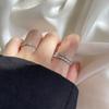 Anel Pequeno e Requintado em Forma de Coração para Mulheres, Versátil e na Moda, Estiloso e Elegante, Adequado para o Dia a Dia, Anel Aberto, Anel da Moda para o Dedo Indicador