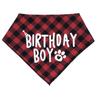 Promoção quente da Amazon toalha triângulo xadrez para pet toalha de baba toalha triângulo de aniversário para cachorro babador chapéu de aniversário para pet