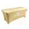 Funda de mesa elástica con espalda descubierta, mantel, funda de mesa rectangular práctica, stand de exposición, actividad, mantel elástico para exteriores