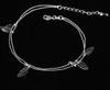 Joyería de verano amor tobillera estrellas retro plateado plata femenina coreana linda fábrica al por mayor tobillera de estrellas de calabaza