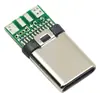 Puerto Hembra Tipo C con Placa de Montaje Conector Puerto c Modificación de Teclado USB Cable de Carga de Datos Tipo Soldadura Puerto Hembra