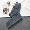Jeans Feminino Cintura Alta Emagrecedor 2025 Novo Primavera e Outono Forrado com Lã Espessado Alta Elasticidade Calça Skinny