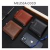 Cartera corta para hombre con cremallera multifuncional cartera de PU cartera corta para hombre 30% de descuento monedero al por mayor