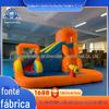 Castelo inflável infantil, escorregador duplo interno, brinquedos aquáticos, trampolim grande, parque aquático, cama de salto