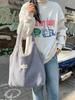 310233 otoño e invierno estilo coreano doble uso doble cara felpa simple un hombro estudiante gran capacidad bolsa chaleco para ir al trabajo