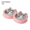 Talheres para gatos tigela para cães de estimação dos desenhos animados sapo de olho grande tigela para cães de aço inoxidável tigela para cães para animais de estimação tigela para cães utensílios de comida