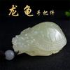Jade Afgano Natural Ojo de Gato Jade Verde y Blanco Pixiu Pieza de Mano Sapo Dorado Afgano Col Rápida Pieza de Mano Venta al por Mayor