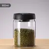 Frasco de Almacenamiento Sellado de Vidrio de Borosilicato de Alta Calidad Transfronterizo Tarro para Granos y Dulces de Cocina Frasco de Almacenamiento al Vacío Tipo Prensa