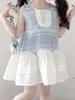 Vestido de Verano para Niña 2026 Nuevo Elegante Delgado Sin Mangas tipo Camiseta Ropa de Verano para Bebé Vestido de Princesa